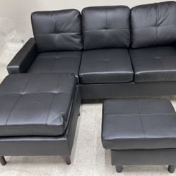 Small Black Sectional 