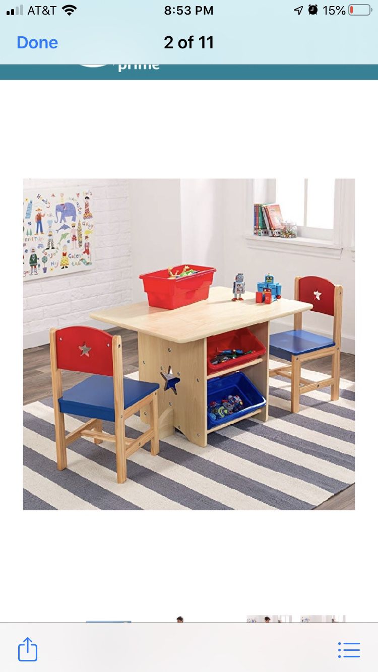Kid Kraft star table and chair set