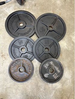 Steel weight lifting plate set