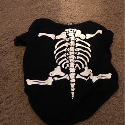  Skeleton Dog Costume Size  Medium 