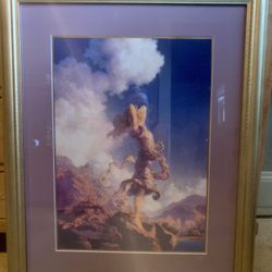 “Ecstasy” Painting By Maxfield Parrish Framed  approx 32”H X 25”W