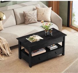 ❤️‍🔥 E) 39" Coffee Table, Lift Top Coffee Table with Drawers,