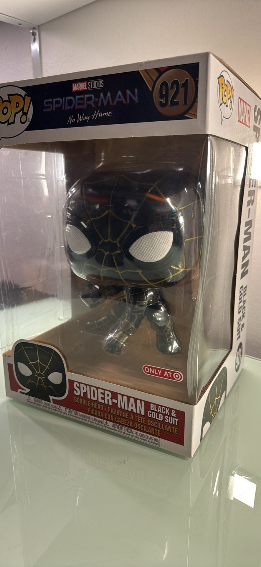 Funko Pop! Vinyl Jumbo 10 in: Marvel - Spider-Man Black & Gold Suit (Jumbo) -NEW 