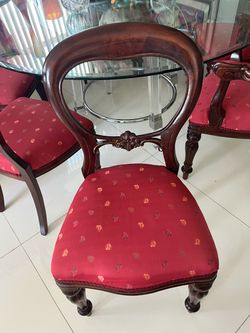6 beautiful Victorian dining chairs