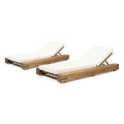 Restoration Hardware CB2 Dupe  Chaise Lounge Teak Oversized