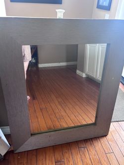 Large Solid Wood Framed Mirror