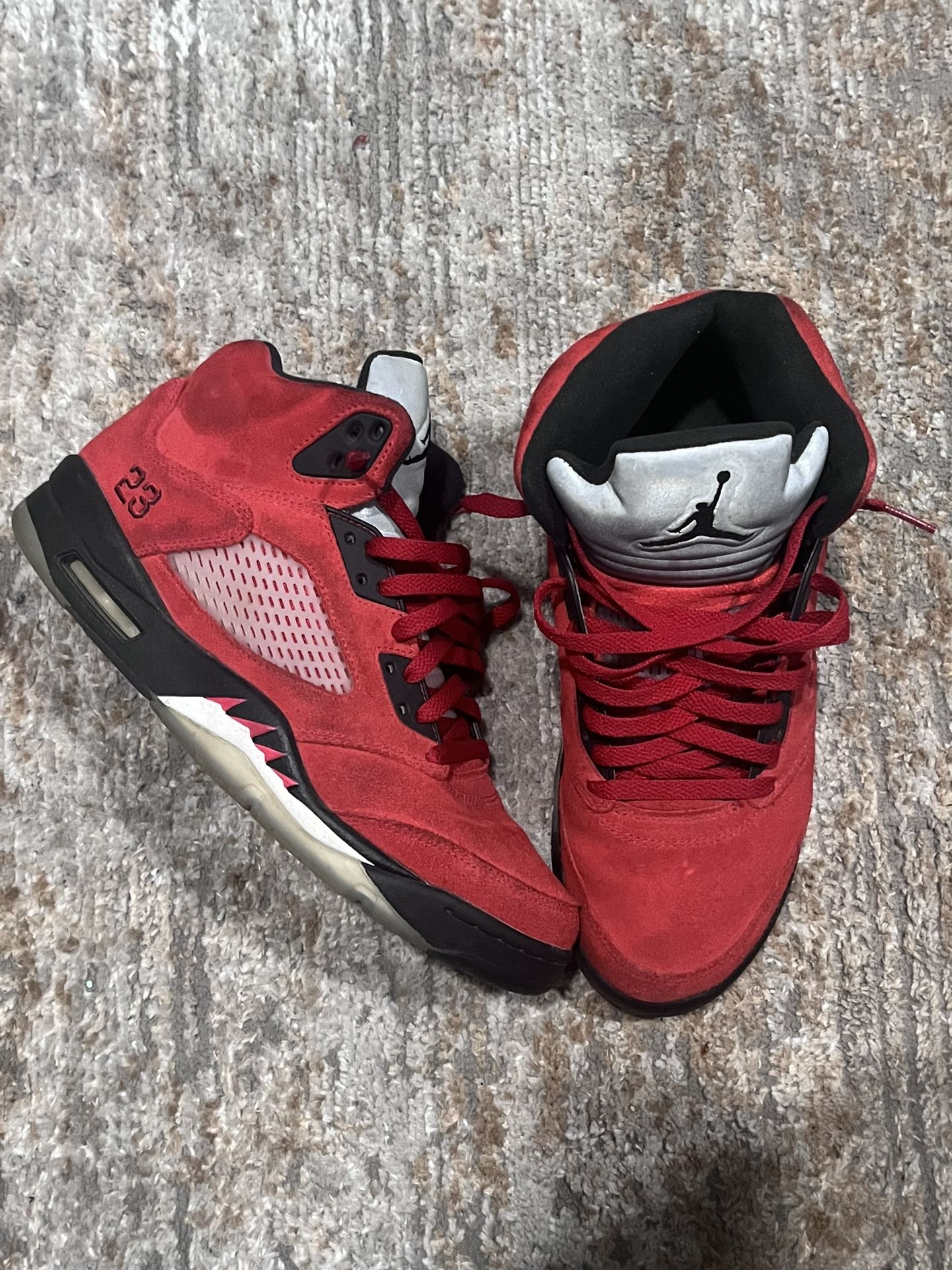 Size 10 Red Suede Raging Bull Air Jordan Retro