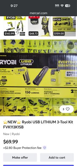 Ryobi 3 tool combo kit