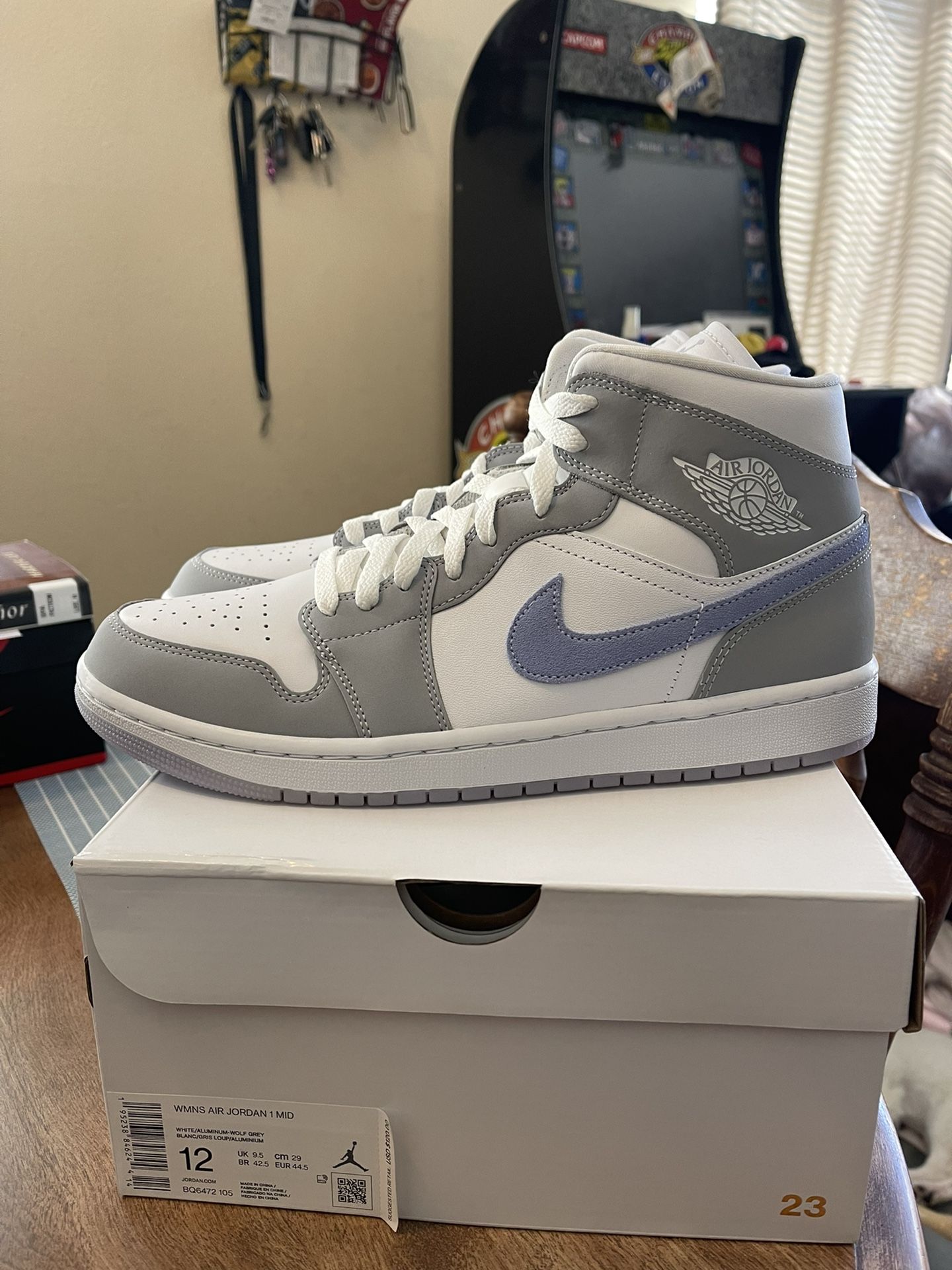 Jordan Mid Wolf Grey Aluminum