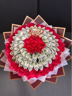 Money flower Bouquet - red