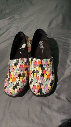Cat Print Slip-On Clogs