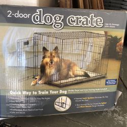 2 door dog crate