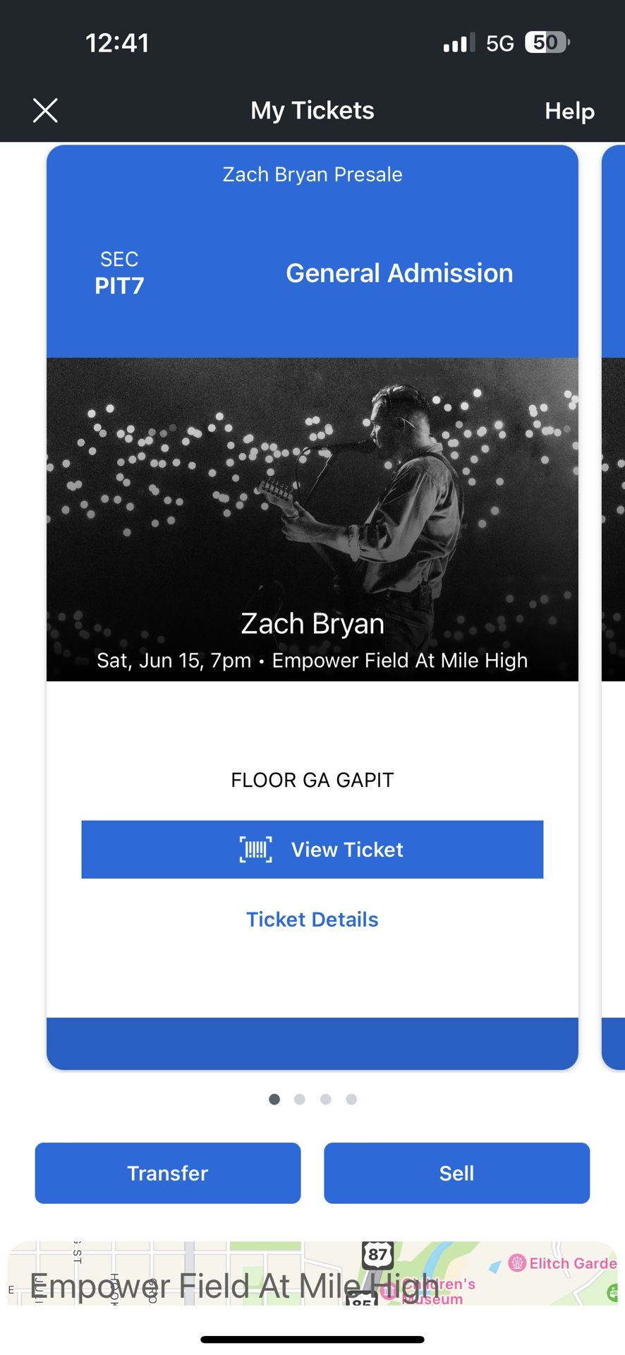 GA Pit Zach Bryan Empower Field 6/15