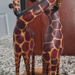 African Intertwined Giraffes 