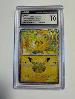 Pikachu Holo CGC 10 Japanese Pokémon Card