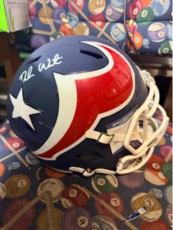 Autographed Deshaun Watson Houston Texans Replica Football Helmet with Beckett COA