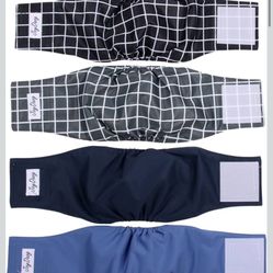 JoyDaog Reusable Dog Belly Bands for Male Dogs Diapers,5 Pack Premium Washable Dog Diapers Male Doggie Nappies Wrap,XS