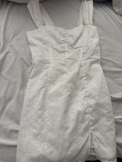 white floral picnic dress