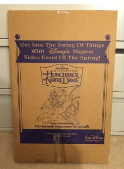 Vintage Disney Store Display Cardboard Standee-The Hunchback of Notre Dame