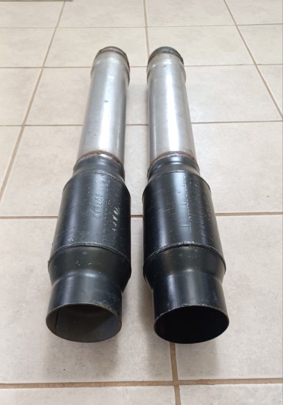 Set Of New Flowmaster Outlaw 3.5 Inch Mufflers Race Bullets