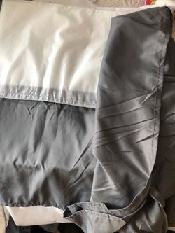 King Grey bed skirt