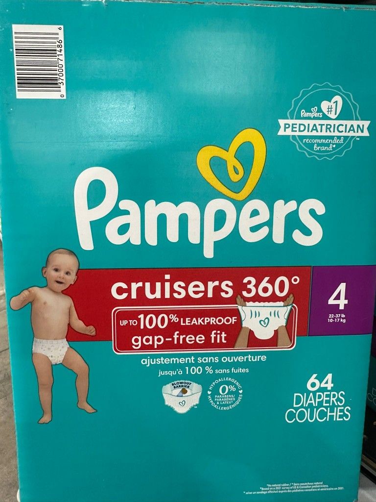 Pampers Cruisers 360 size 4, 64 Diapers