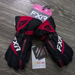 Brand New FXR HYDRXPRO waterproof Motorcycle Gloves (Black & Fuschia, Women's Size S)