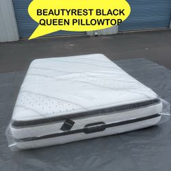 BEAUTYREST BLACK QUEEN SIZE THICK PILLOW TOP MATTRESS 