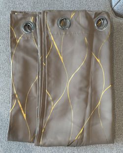 Gold Wave Blackout Curtains 52 x 95 (2 Panels)