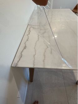 Mid century modern marble dining table