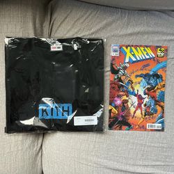 Marvel X-men X Kith Beast Tee T-shirt Blue Black + Comic Book - New Size Small