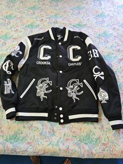 New Crooks And Castles men Varsity jacket size large