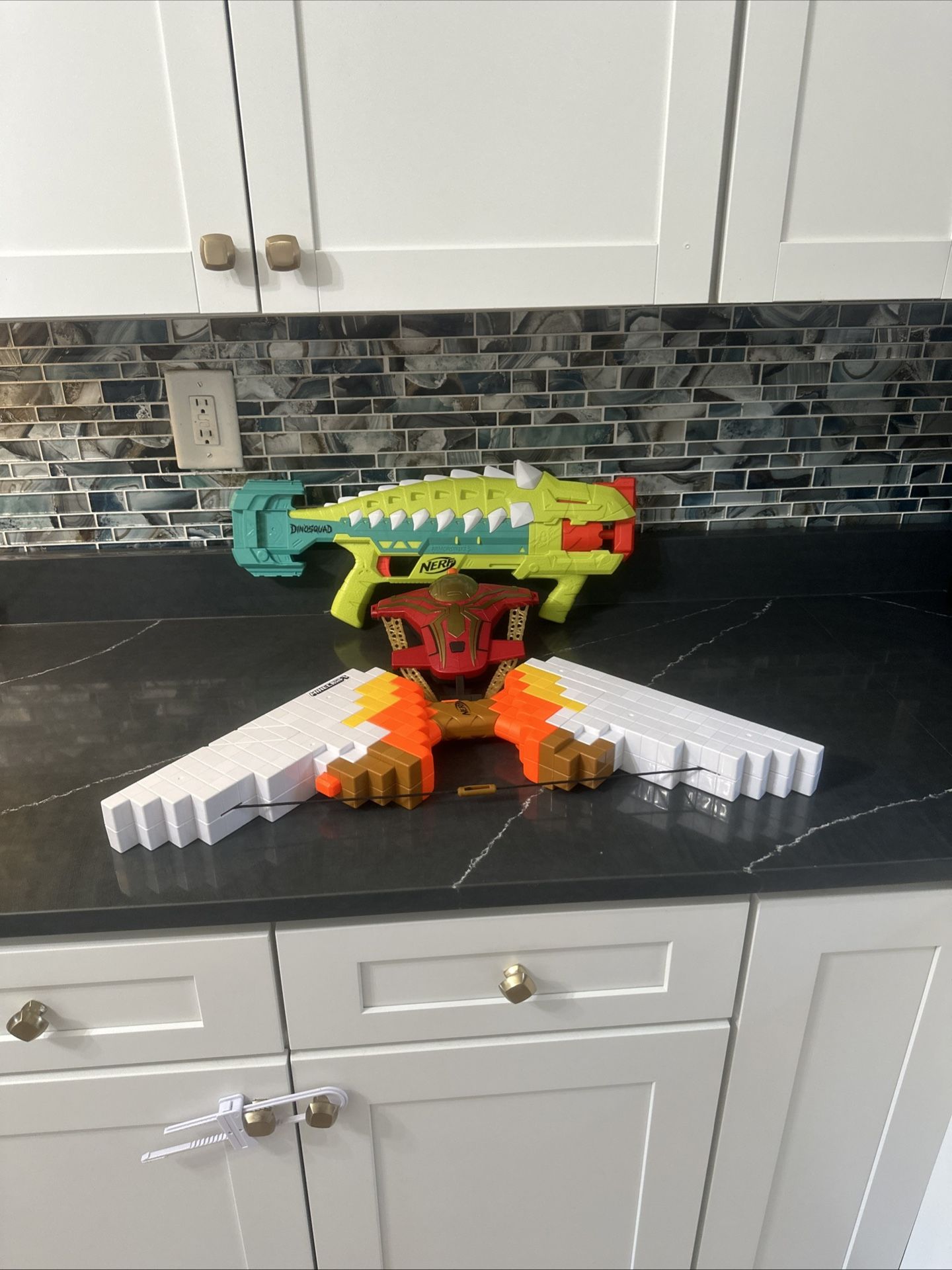 NERF Gun Lot, Three Total Nerf Toys, Good Preowned Condition