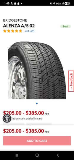 Bridgestone Alenza Sport AS 275/50R22 Tires