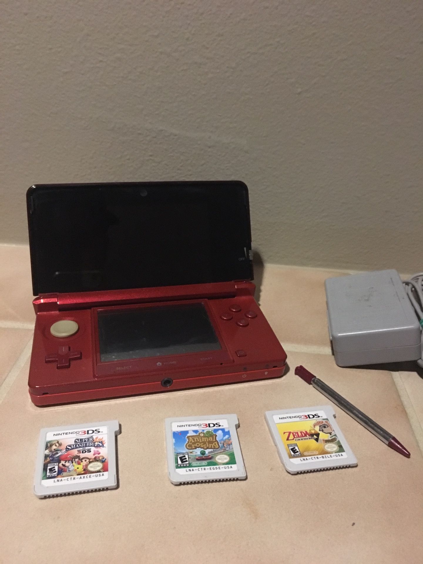 Flame Red Nintendo 3ds bundle