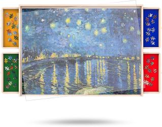 1000 Piece Puzzle Board with Drawers Rotatable 360-Degree