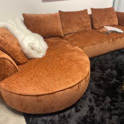 Gorgeous Orange Couch Onsale $50 down 