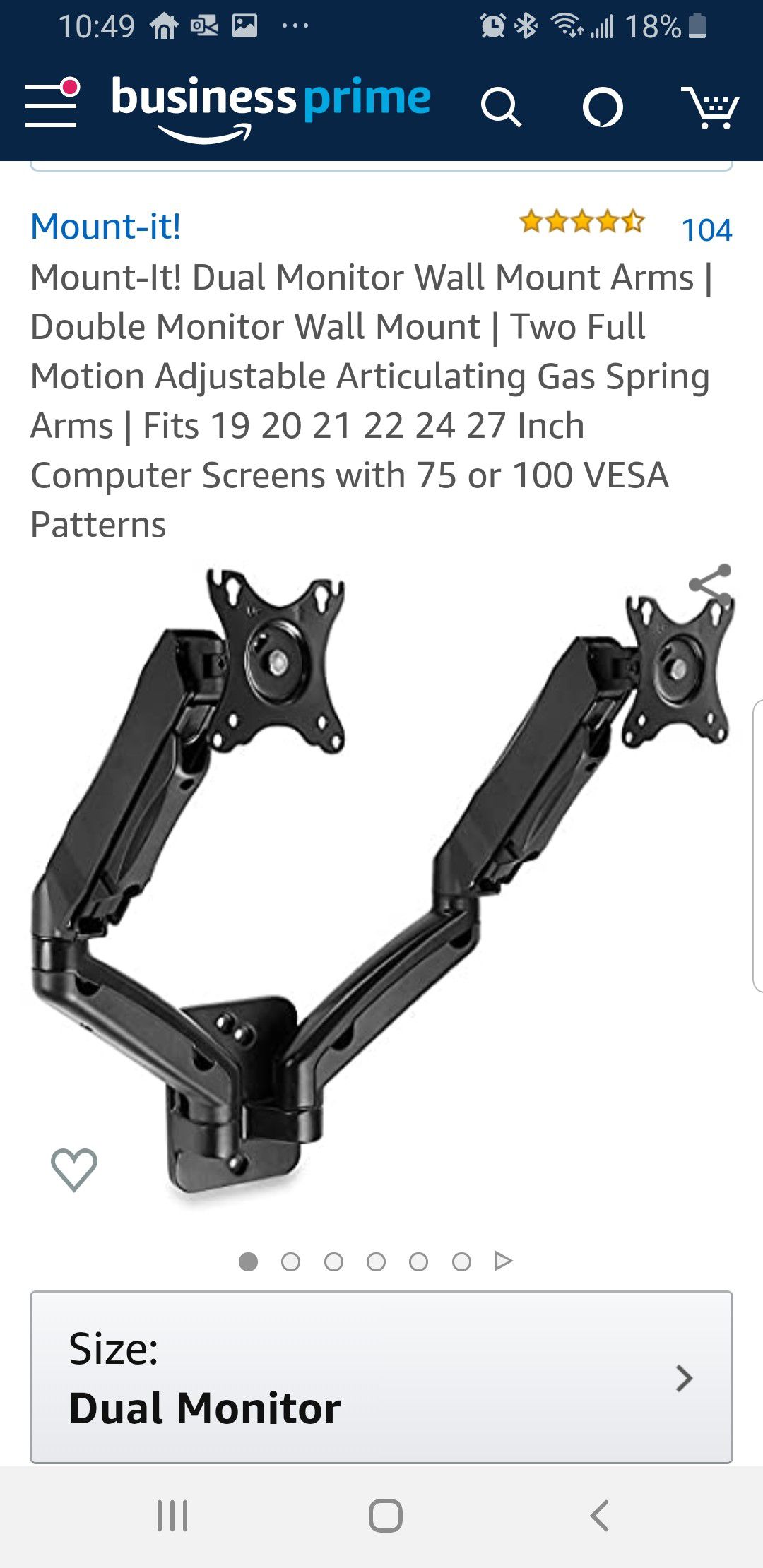 Mount-it Dual Monitor Arms