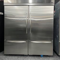 KitchenAid Bottom Freezer Built In 72” Set Stainless Steel 