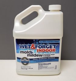 Wet & Forget Indoor Mold+Mildew Disinfectant Cleaner 1 gallon NEW