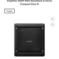 Kenwood eXcelon X501-1 Car Amplifier 500W RMS Monoblock X-Series Compact Class D