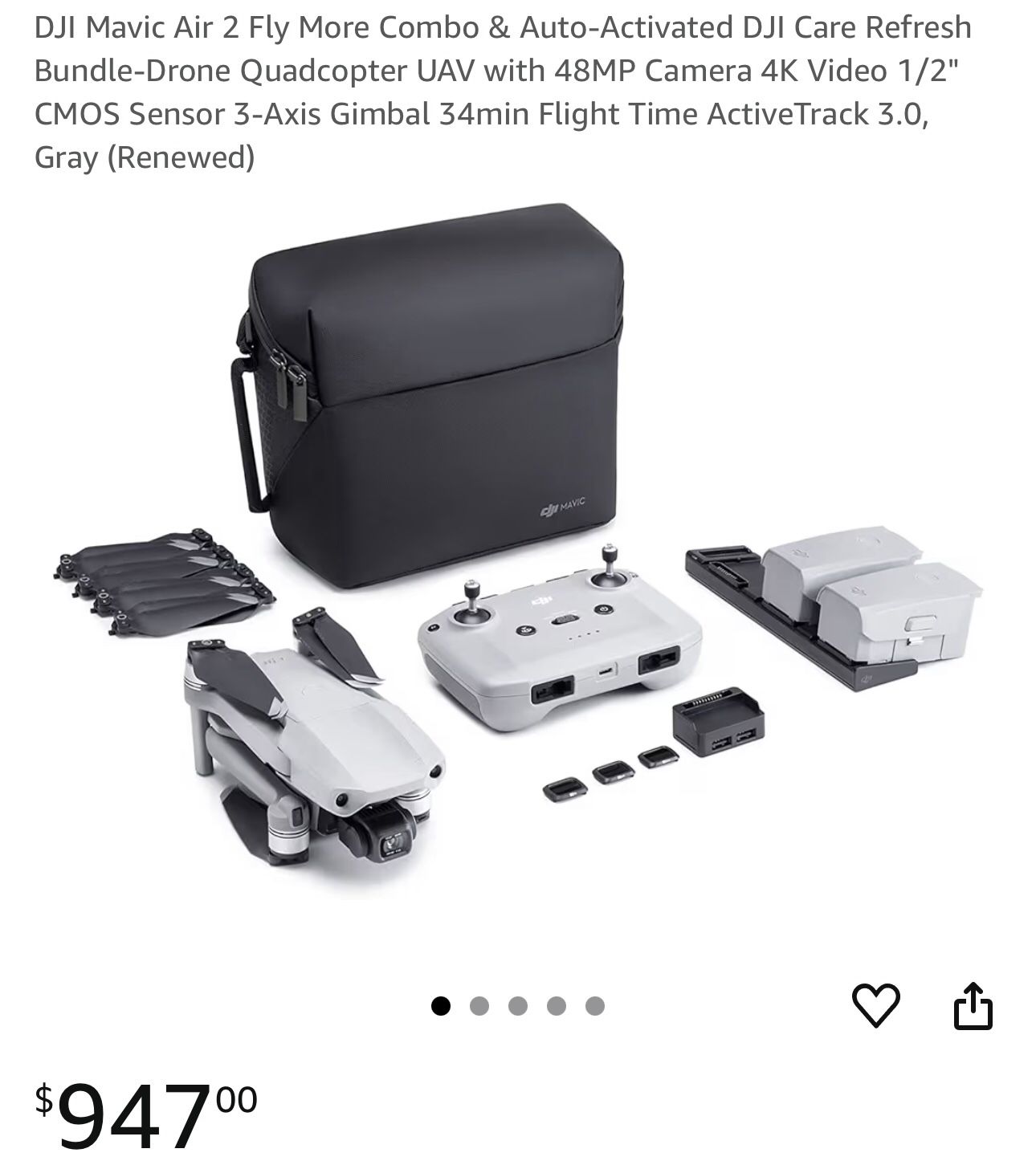 DJI Air 2 FLY More Combo With 2 extra Battery