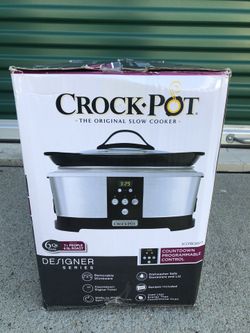 NEW Crock-Pot Digital Slow Cooker, Brushed Stainless Steel