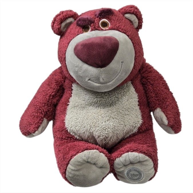 Disney Store Lotso Huggin Bear Plush 14" Strawberry Scent Toy Story 3 Stuffed