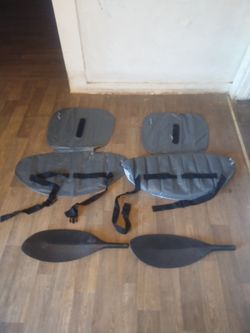 Inflatable kayak seats with pedals
