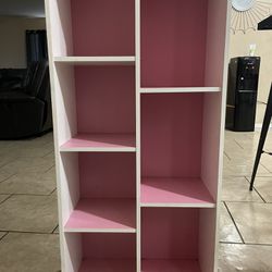 Pink Cube Bookshelf