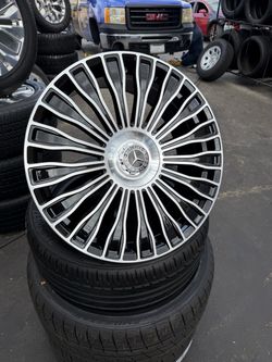22” MERCEDES WHEELS AND TIRES