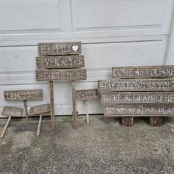 Wedding Ceremony Signs Rustic