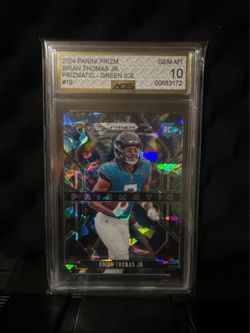 2024 Panini Prizm - Prizmatic Brian Thomas Jr. #19 Green Ice Prizm (RC)