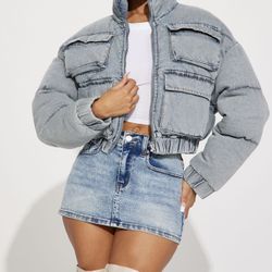 Denim Puffer jacket